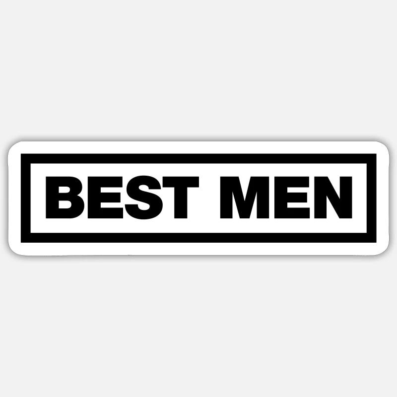 Best men - Sticker Größe S (10 x 10 cm) - Mattweiß