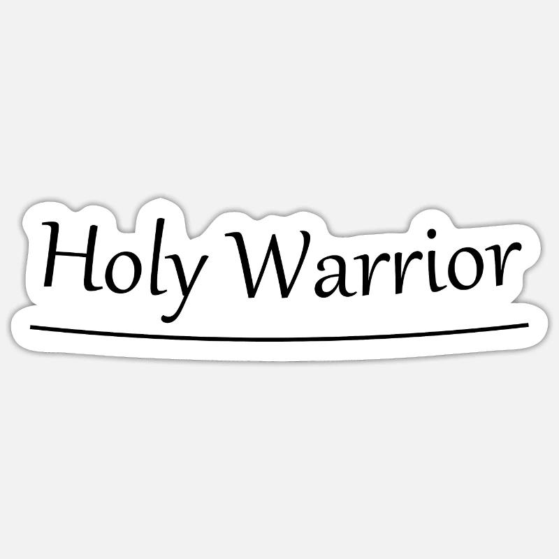Guerrier sacré - Sticker taille S (10 x 10 cm) - blanc mat