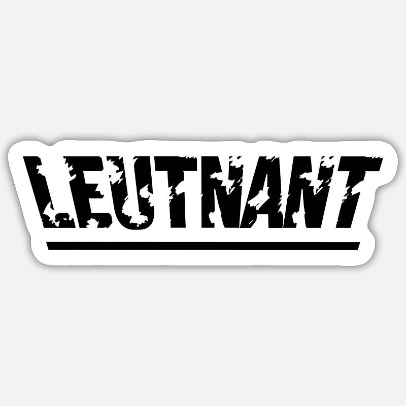 Lieutenant - Sticker taille S (10 x 10 cm) - blanc mat