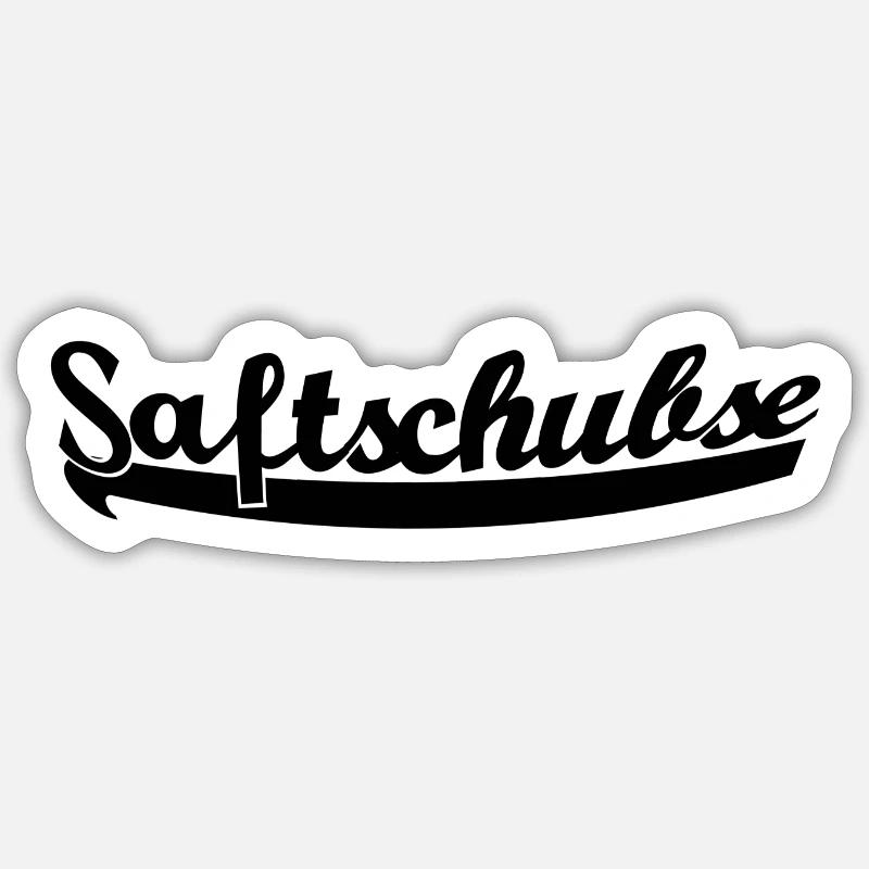 Saftschubse - Sticker Größe S (10 x 10 cm) - Mattweiß