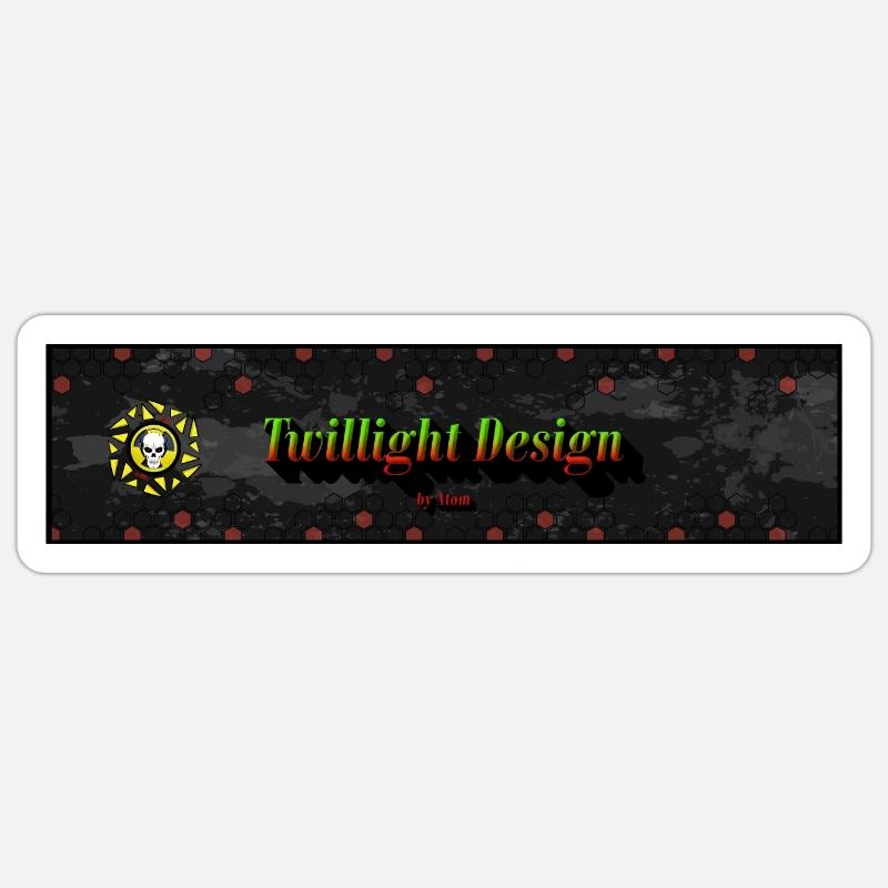 Bannière Twillight - Sticker taille S (10 x 10 cm) - blanc mat