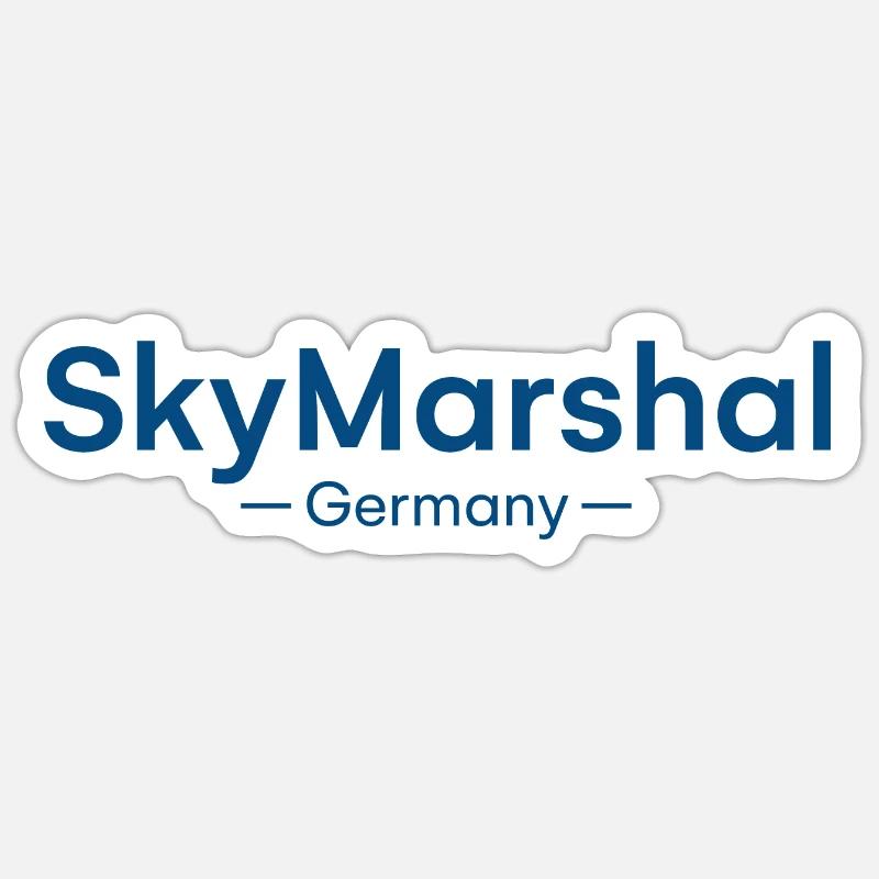 Sky Marshal Germany Luftfahrt - Sticker Größe S (10 x 10 cm) - Mattweiß