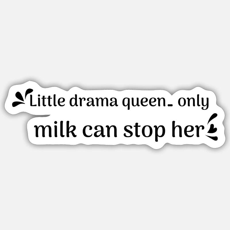 Bébé Dire - Drama Queen - Sticker taille S (10 x 10 cm) - blanc mat