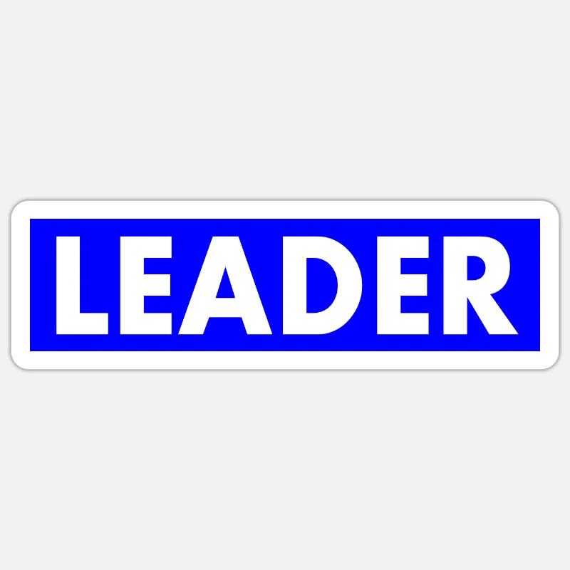 Leader - Sticker taille S (10 x 10 cm) - blanc mat