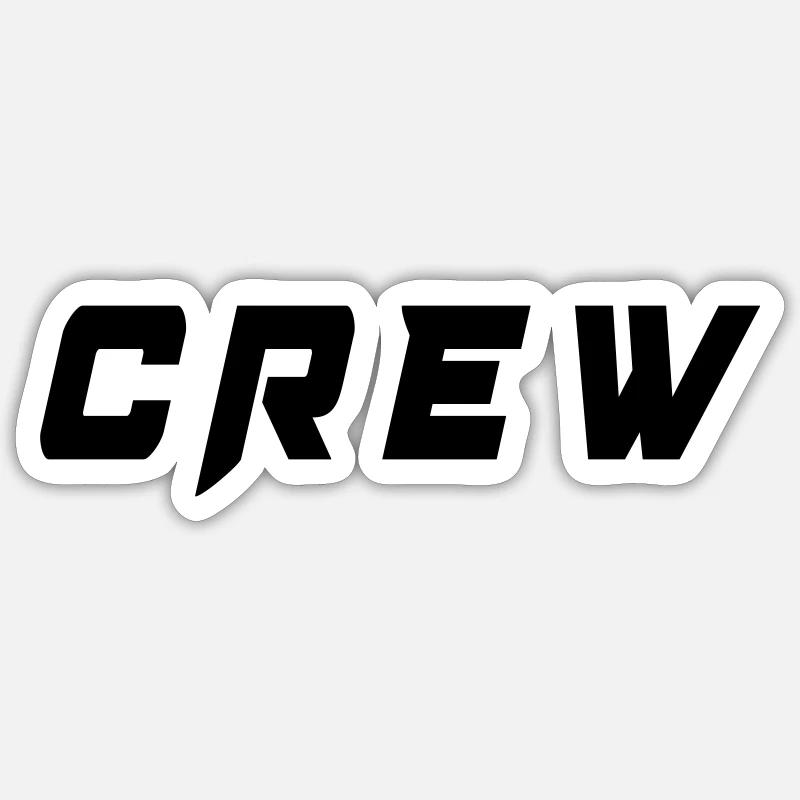crew - Sticker size S (10 x 10 cm) - white matte