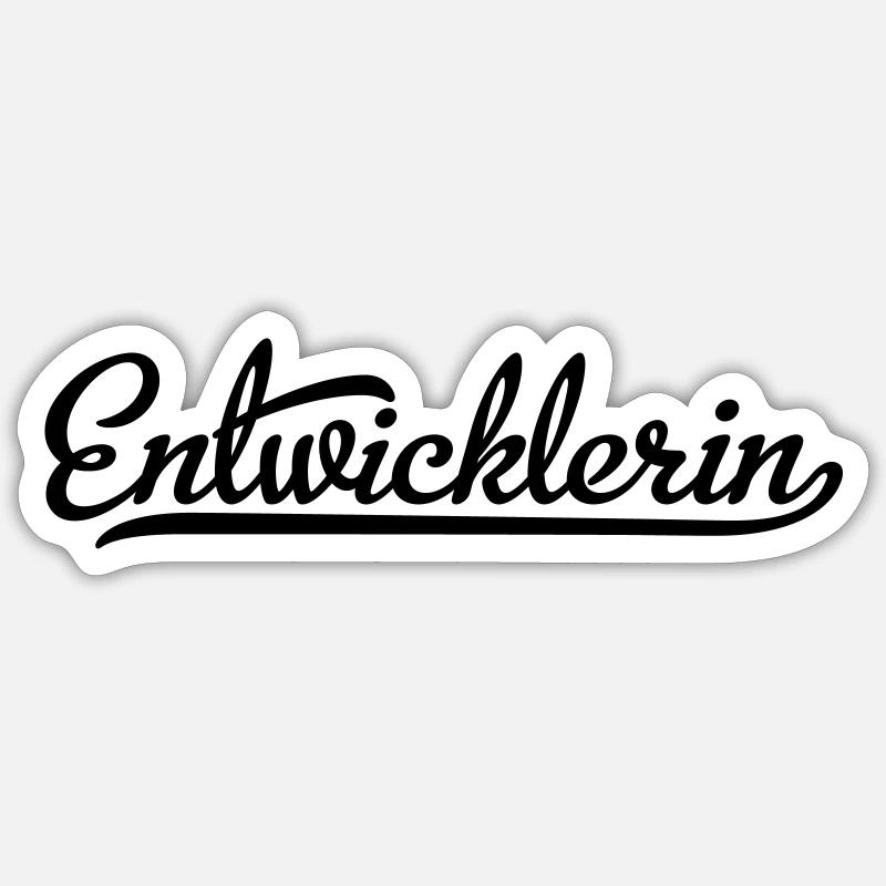Entwicklerin - Sticker Größe S (10 x 10 cm) - Mattweiß
