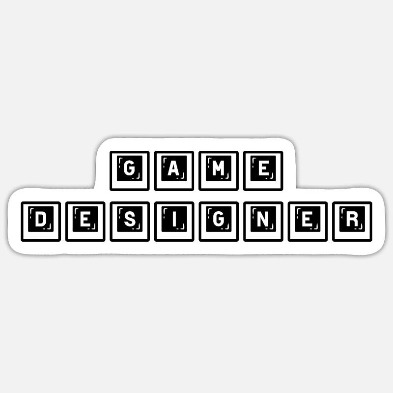 Conception de jeux - Sticker taille S (10 x 10 cm) - blanc mat