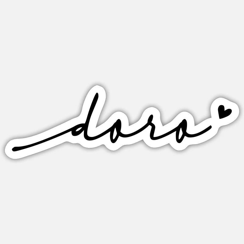Doro Schreibschrift Name Sticker Größe S (10 x 10 cm)