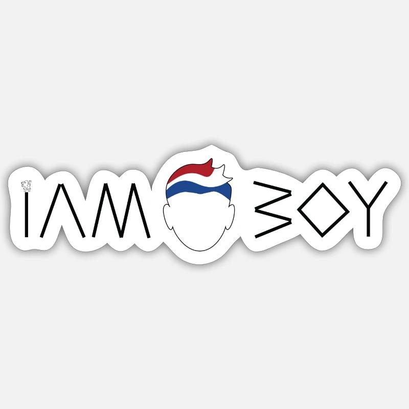 Ich bin ein holländischer Junge Sticker Größe S (10 x 10 cm)