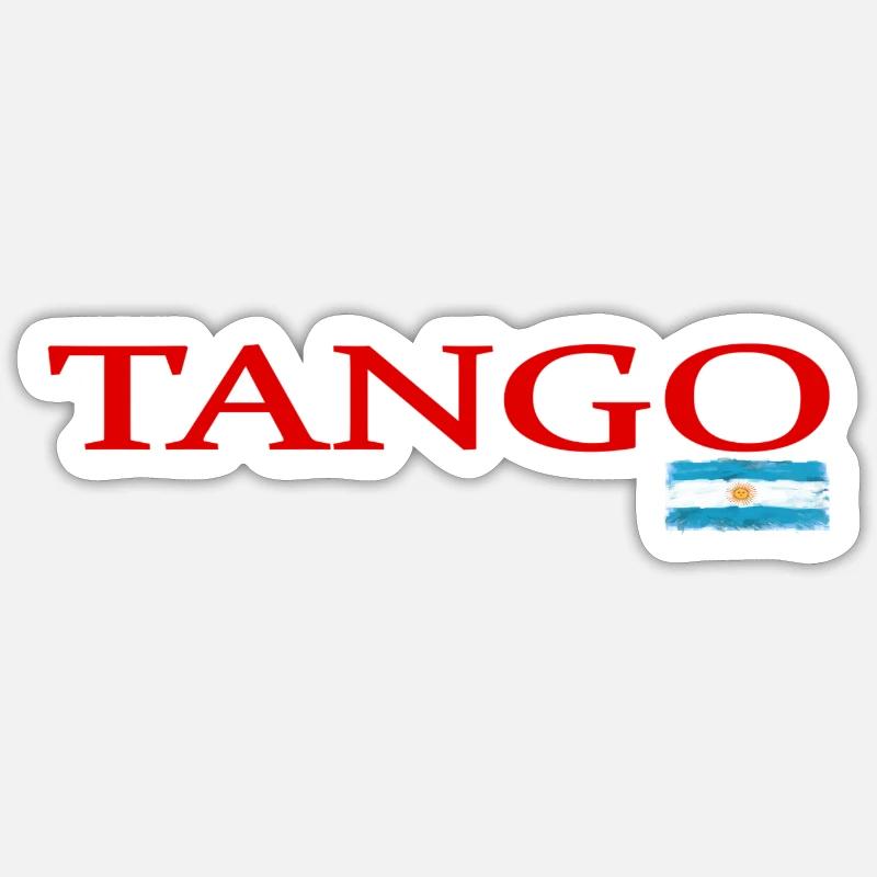 Tango - Sticker taille S (10 x 10 cm) - blanc mat