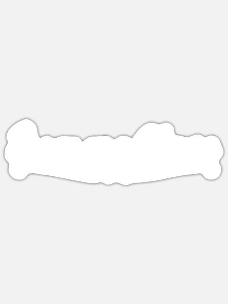 Bummelliese – Elegantes und Humorvolles Design - Sticker Größe S (10 x 10 cm) - Mattweiß