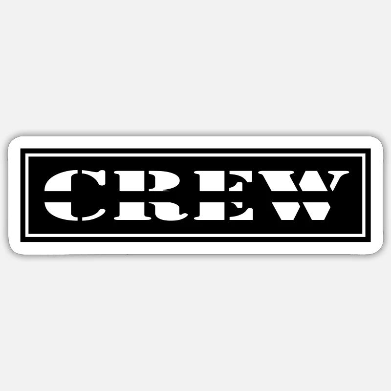 Crew Design im Patch Format Sticker Größe S (10 x 10 cm)