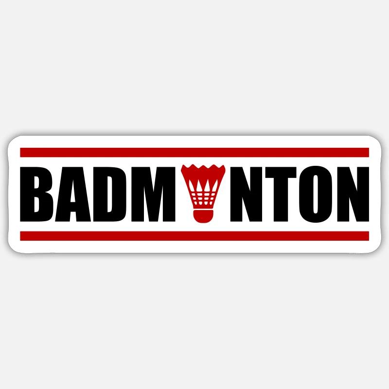badminton - Sticker size S (10 x 10 cm) - white matte