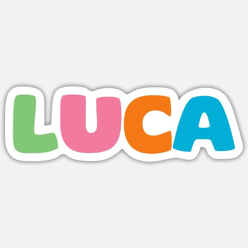 Nom - Luca Sticker taille S (10 x 10 cm)