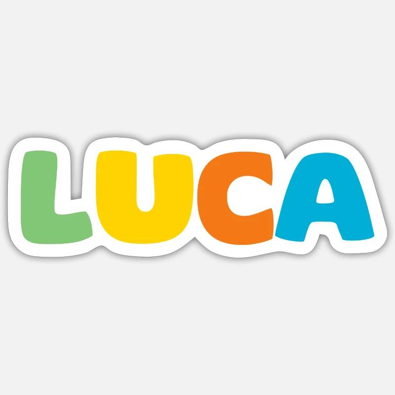 Name - Luca - Sticker size S (10 x 10 cm) - white matte