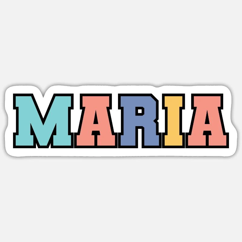 Name - Maria - Sticker size S (10 x 10 cm) - white matte