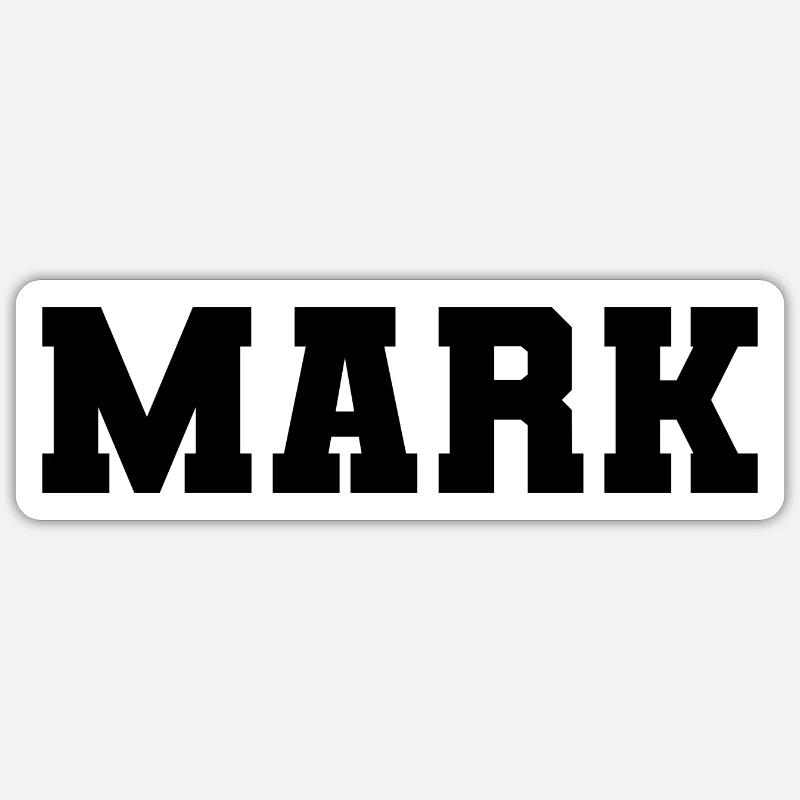 Name - Mark - Sticker Größe S (10 x 10 cm) - Mattweiß