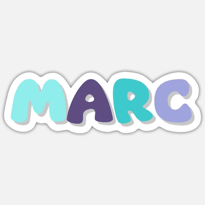 Nom - Marc Sticker taille S (10 x 10 cm)