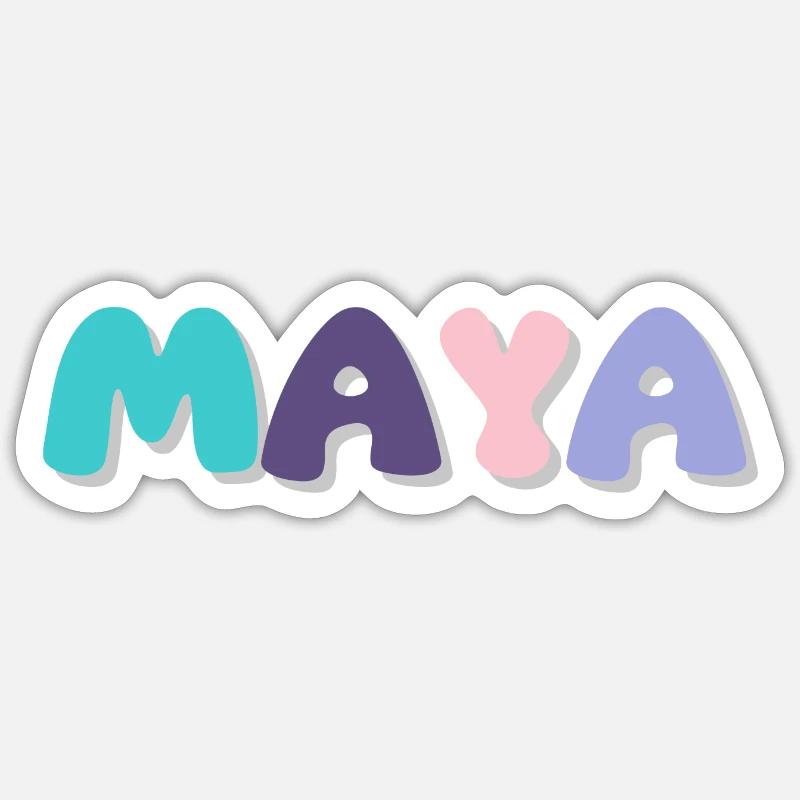 Name - Maya Sticker Größe S (10 x 10 cm)