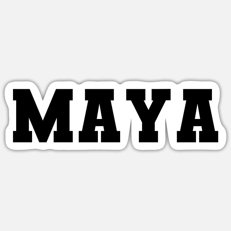 Name - Maya Sticker Größe S (10 x 10 cm)