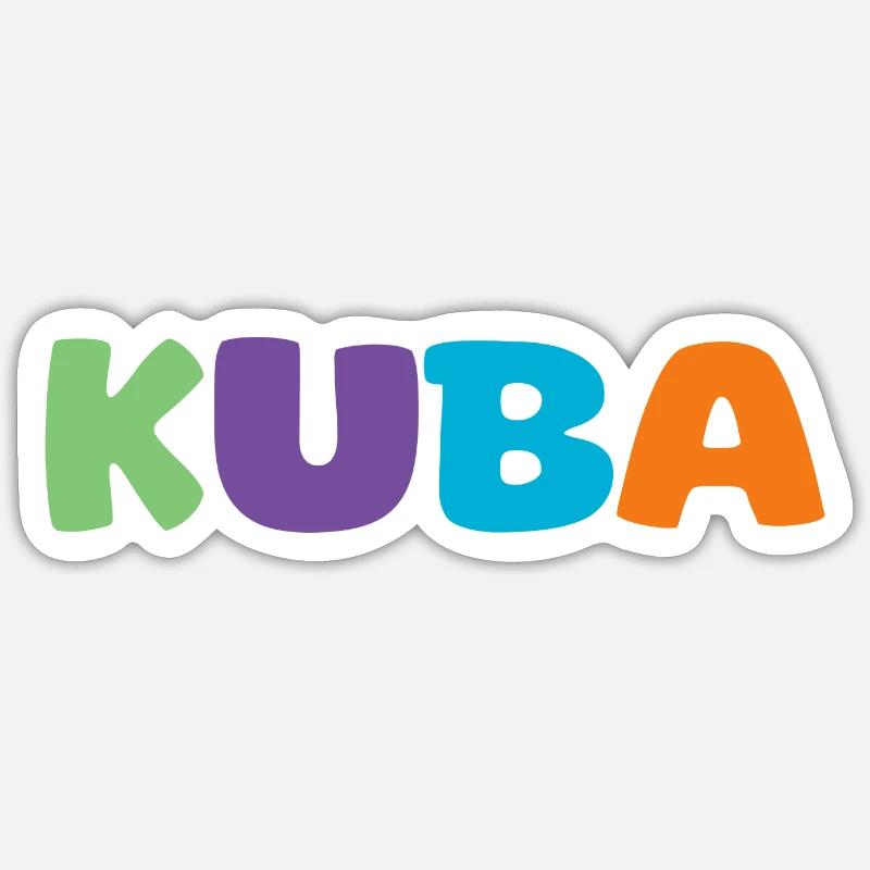 Nom - Cuba - Sticker taille S (10 x 10 cm) - blanc mat