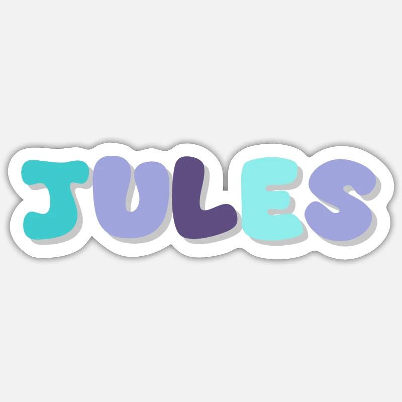 Name - Jules Sticker Größe S (10 x 10 cm)