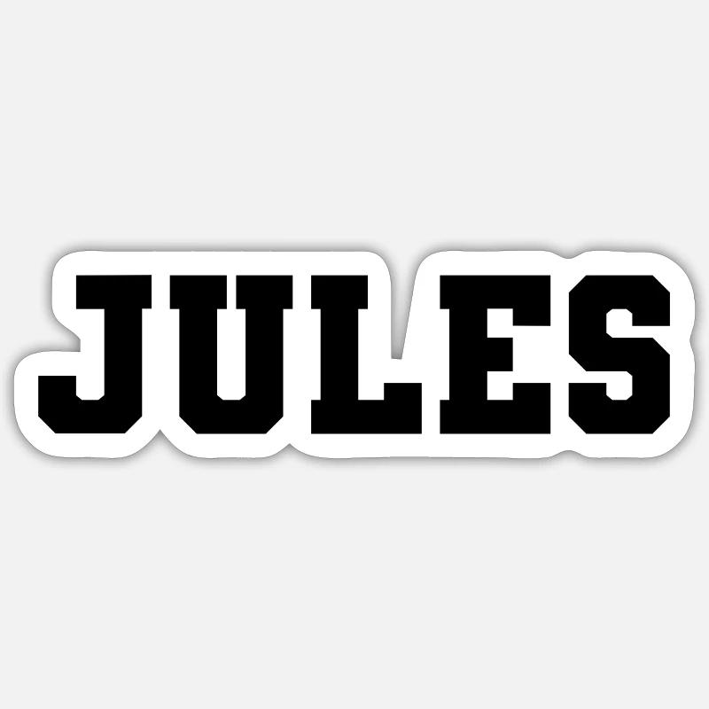 Nom - Jules Sticker taille S (10 x 10 cm)