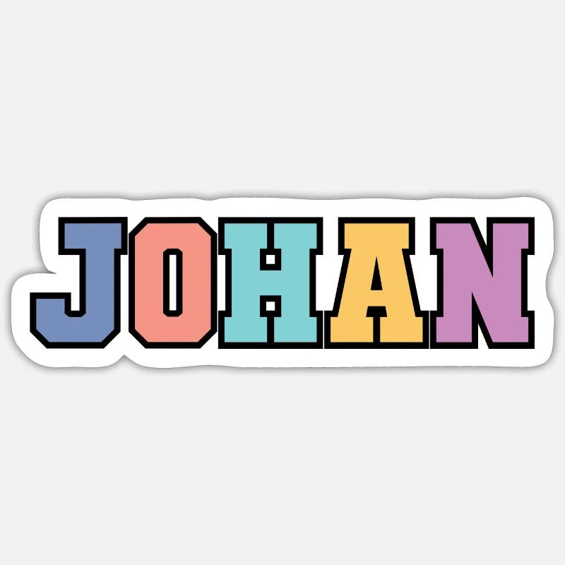 Nom - Johan Sticker taille S (10 x 10 cm)