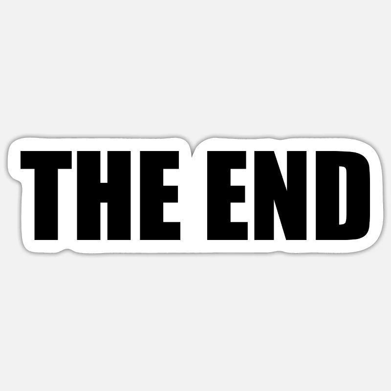 The end - Sticker taille S (10 x 10 cm) - blanc mat