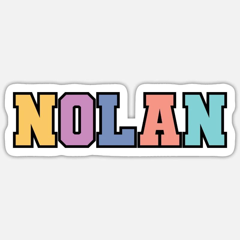 Nom - Nolan - Sticker taille S (10 x 10 cm) - blanc mat