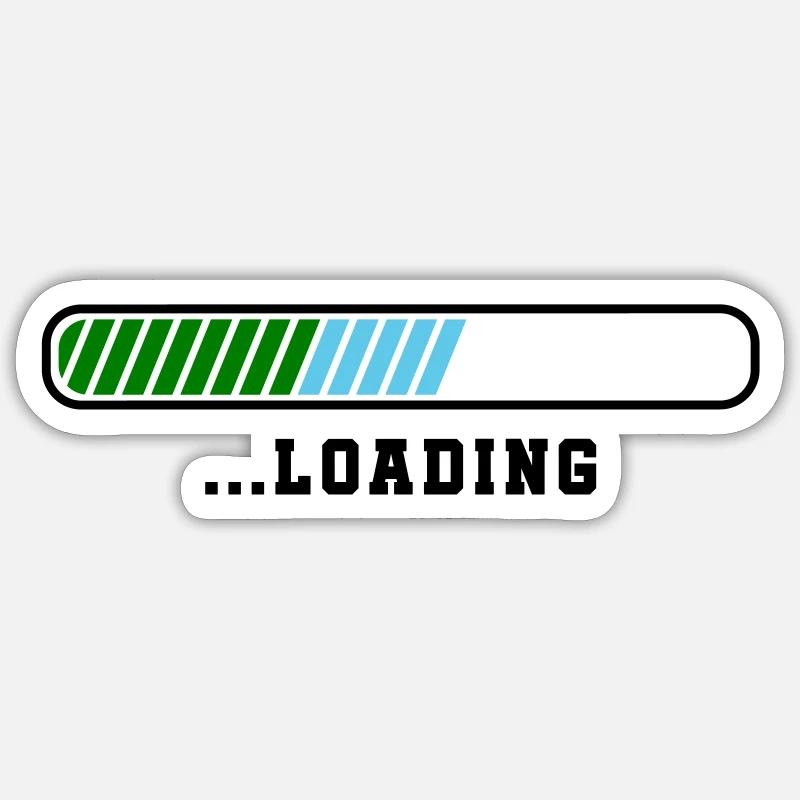 Loading - Sticker size S (10 x 10 cm) - white matte