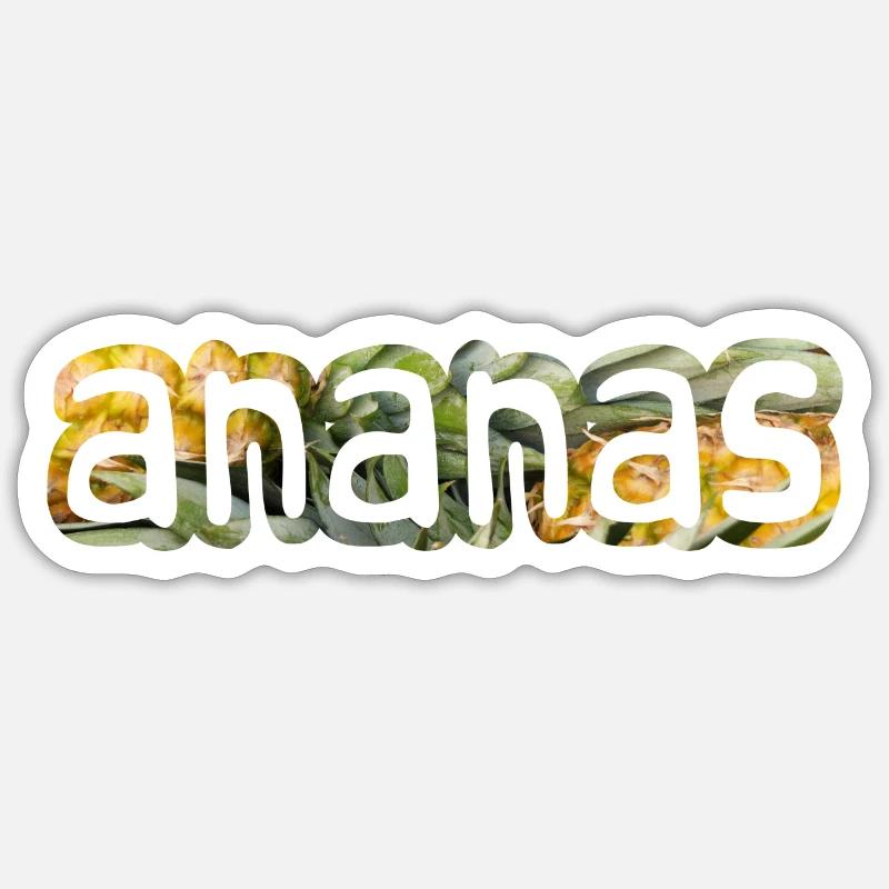 pineapple - Sticker size S (10 x 10 cm) - white matte