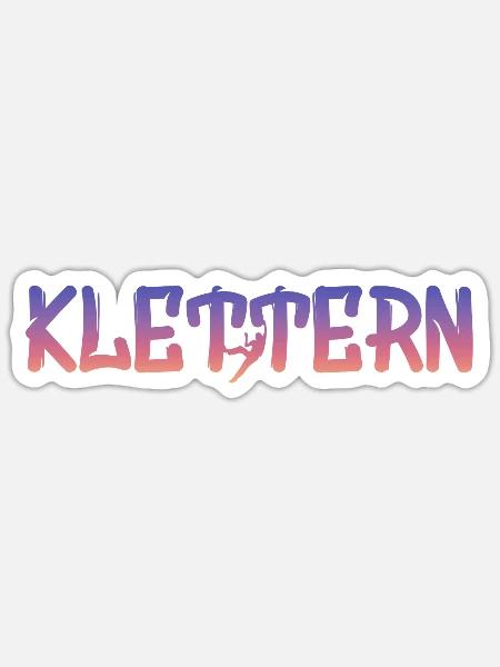 Klettern bouldern - Sticker Größe S (10 x 10 cm) - Mattweiß