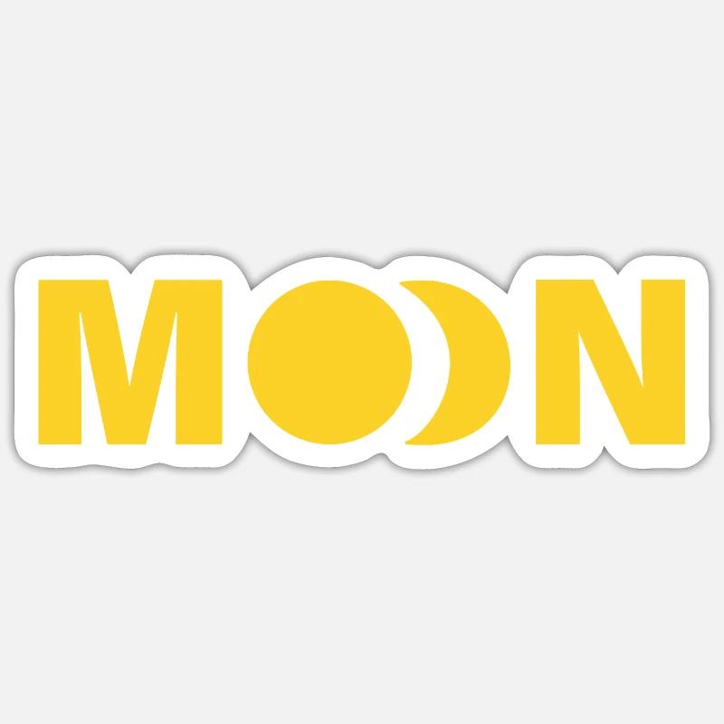 LUNE - Sticker taille S (10 x 10 cm) - blanc mat