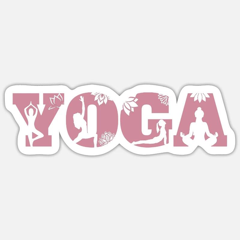 Yoga-Geschenkidee - Sticker Größe S (10 x 10 cm) - Mattweiß