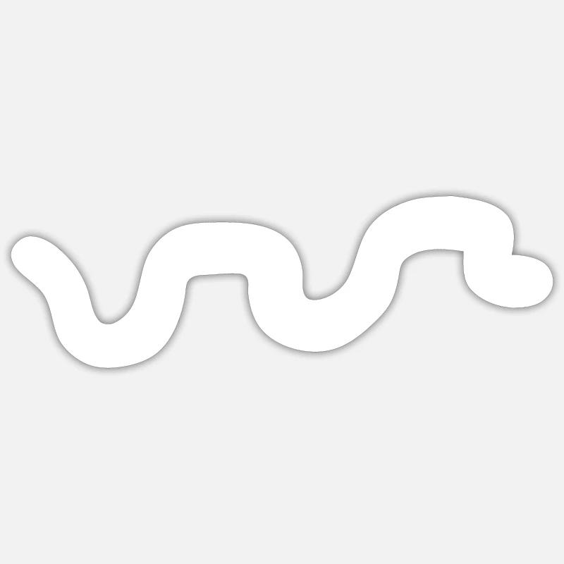 Snake white - Sticker size S (10 x 10 cm) - white matte