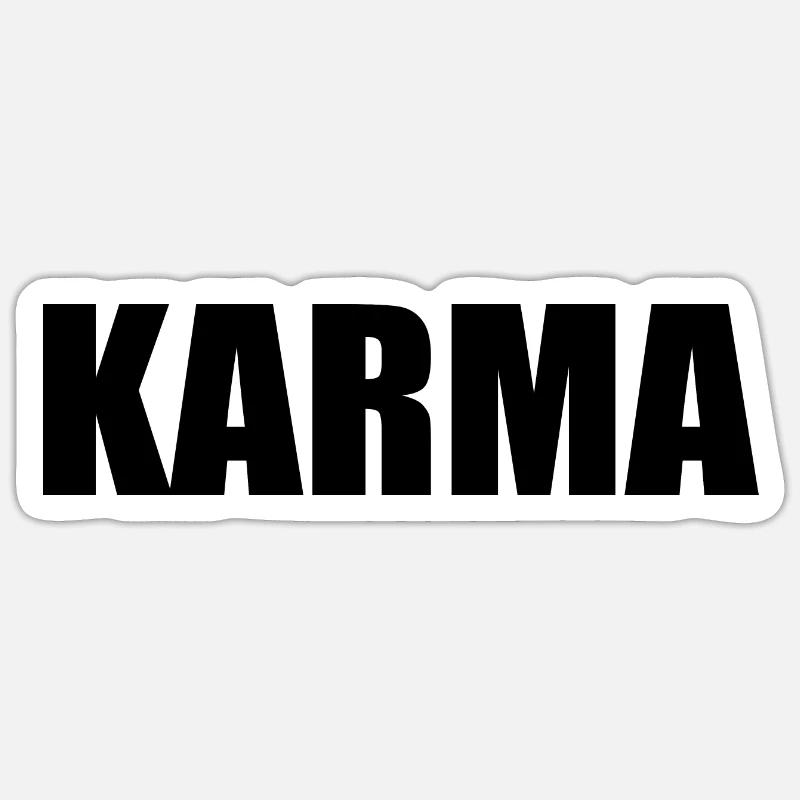 Karma - Sticker Größe S (10 x 10 cm) - Mattweiß