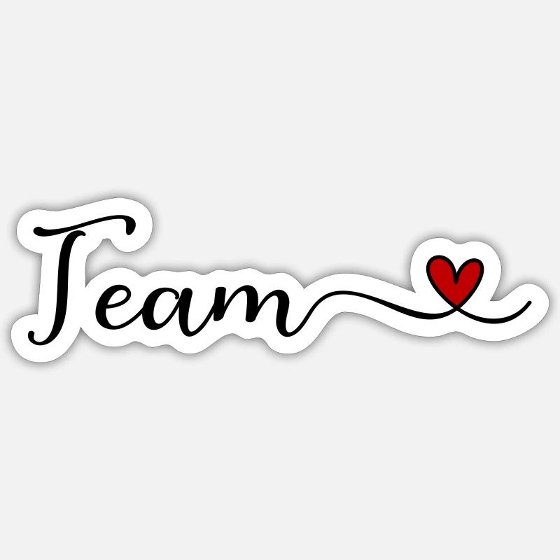 Équipe - Sticker taille S (10 x 10 cm) - blanc mat
