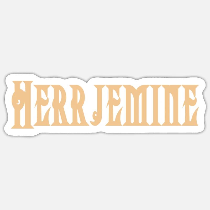 Herrjemine text Sticker Größe S (10 x 10 cm)