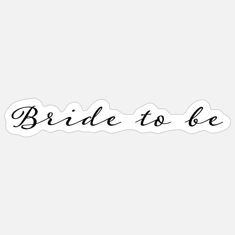 Future mariée - Sticker taille S (10 x 10 cm) - blanc mat