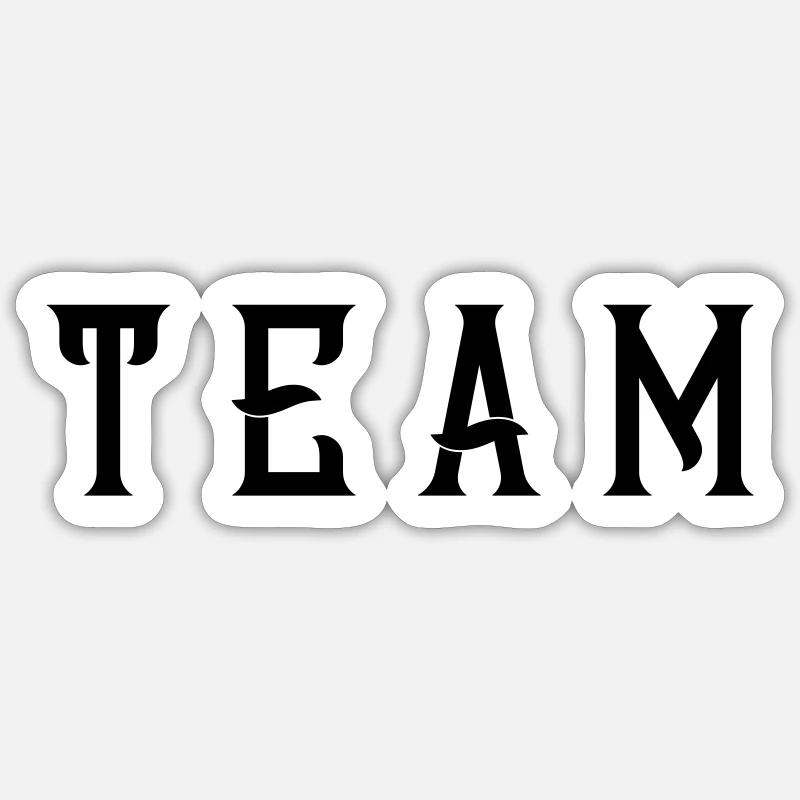 équipe - Sticker taille S (10 x 10 cm) - blanc mat