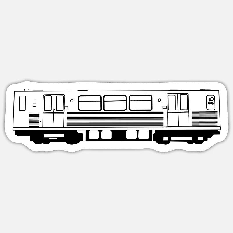 Berlin U-Bahn - Sticker taille S (10 x 10 cm) - blanc mat