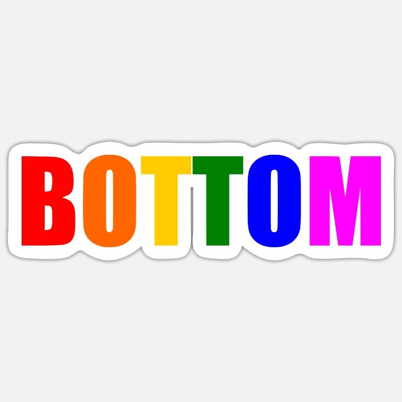 Bottom - Sticker Größe S (10 x 10 cm) - Mattweiß