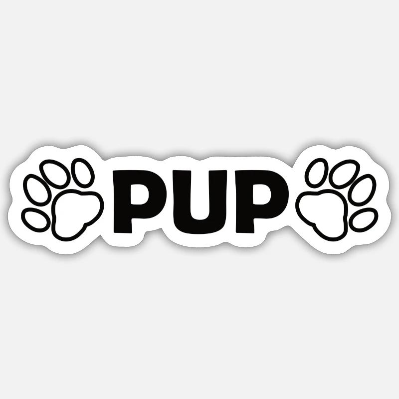 Pup Paws - Sticker size S (10 x 10 cm) - white matte
