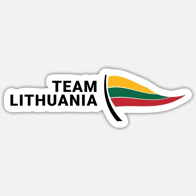Team Lithuania - Sticker Größe S (10 x 10 cm) - Mattweiß