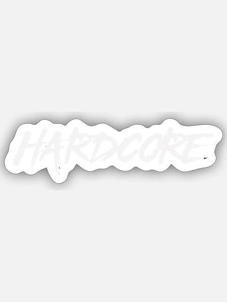 Hardcore White Version-One - Sticker Größe S (10 x 10 cm) - Mattweiß