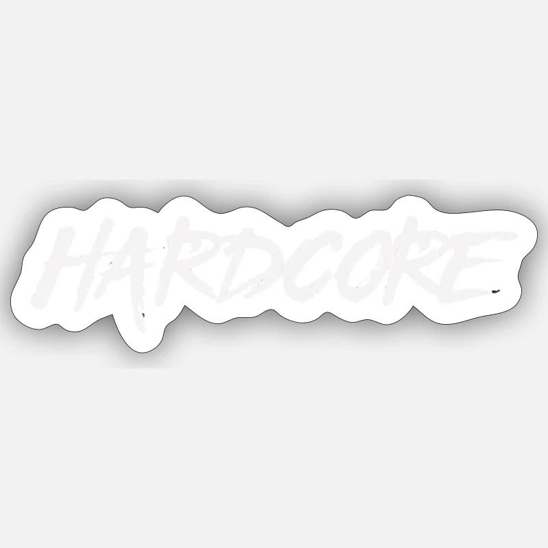 Hardcore White Version-One Sticker Größe S (10 x 10 cm)