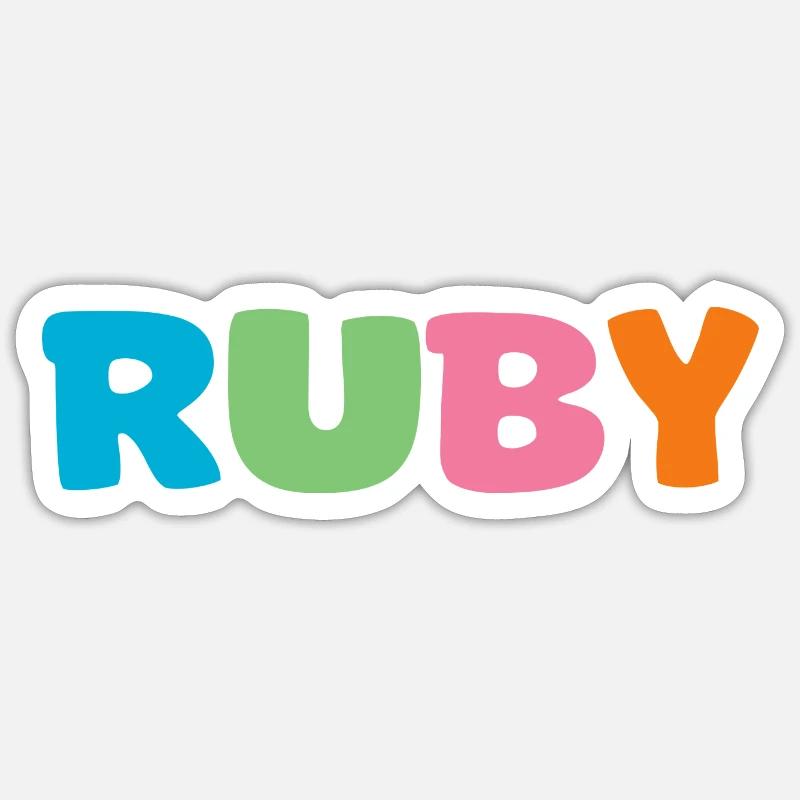 Name - Ruby Sticker size S (10 x 10 cm)