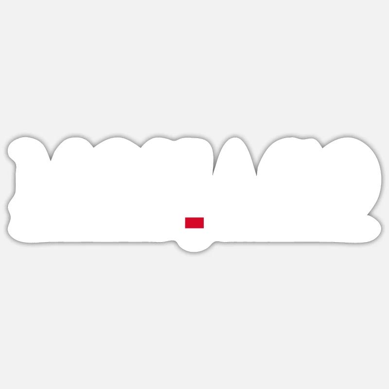 Monaco T-Shirt: Elegance & Style - Sticker size S (10 x 10 cm) - white matte