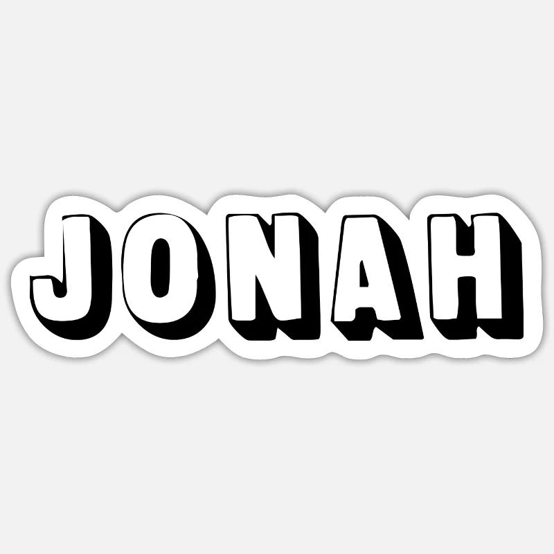 Name - Jonah - Sticker Größe S (10 x 10 cm) - Mattweiß